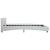 Cadru de pat cu LED, alb, 160 x 200 cm, piele ecologică GartenMobel Dekor
