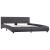 Cadru de pat cu LED, gri, 160 x 200 cm, piele ecologică GartenMobel Dekor
