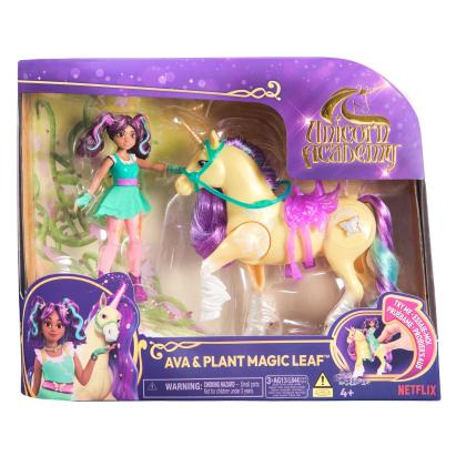 UNICORN ACADEMY SET PAPUSA AVA SI UNICORNUL LEAF PLANTA MAGICA SuperHeroes ToysZone