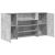 Birou de recepție Gri beton 200x50x103,5 cm Lemn prelucrat GartenMobel Dekor