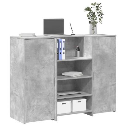 Birou de recepție Gri beton 135x50x103,5 cm Lemn prelucrat GartenMobel Dekor