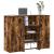 Birou de recepție stejar afumat 135x50x103,5 cm lemn prelucrat GartenMobel Dekor