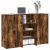 Birou de recepție stejar afumat 155x50x103,5 cm lemn prelucrat GartenMobel Dekor