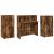 Birou de recepție stejar afumat 200x50x103,5 cm lemn prelucrat GartenMobel Dekor