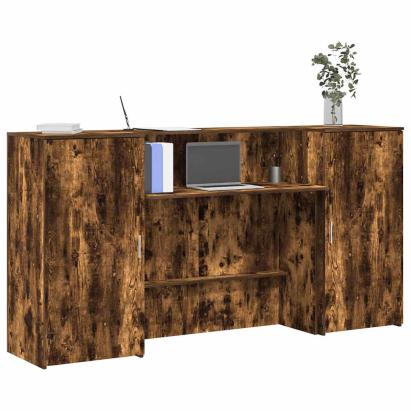 Birou de recepție stejar afumat 200x50x103,5 cm lemn prelucrat GartenMobel Dekor