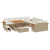 Set canapea grădină  13 piese cu perne Bej Ratan Acacia GartenMobel Dekor