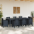 Masa de Grădină Antracit Mare Set de 2 Antracit Plastic Mare GartenMobel Dekor