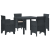 Set de mese cu 5 piese pentru grădină cu perne antracit poliratan GartenMobel Dekor