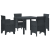 Set de mese de 5 piese cu perne Antracit Poly Rattan GartenMobel Dekor