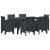 Set dining grădină 7 piese cu perne Anthracite Poliratan GartenMobel Dekor