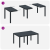 Set dining grădină 7 piese cu perne Anthracite Poliratan GartenMobel Dekor