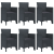Set dining grădină 7 piese cu perne Anthracite Poliratan GartenMobel Dekor