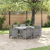 Set mese grădină 7 piese cu perne gri deschis din rattan sintetic GartenMobel Dekor
