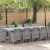 Set masă grădină  cu 13 piese perne Gri deschis Poliratan GartenMobel Dekor