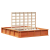 Cadru de Pat cu Stocare Ridică Cerat Maro 160x200 cm Lemn Masiv de Pin GartenMobel Dekor