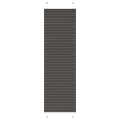 Jaluzea plisată negru 65x200 cm Lățime țesătură 64,4cm poliester GartenMobel Dekor