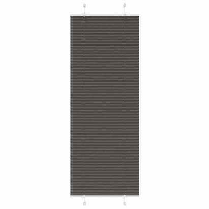 Jaluză plisată negru 75x200 cm Lățime țesătură 74,4cm poliester GartenMobel Dekor