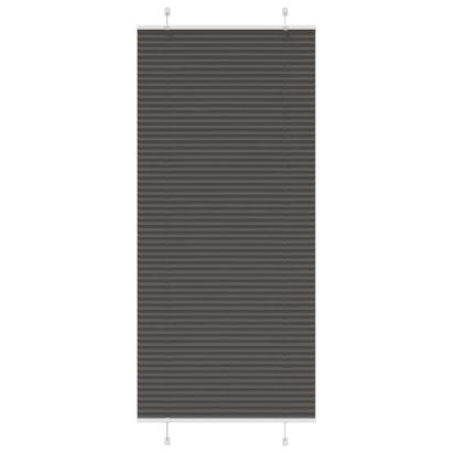 Jaluzea plisată negru 85x200 cm Lățime țesătură 84,4cm poliester GartenMobel Dekor