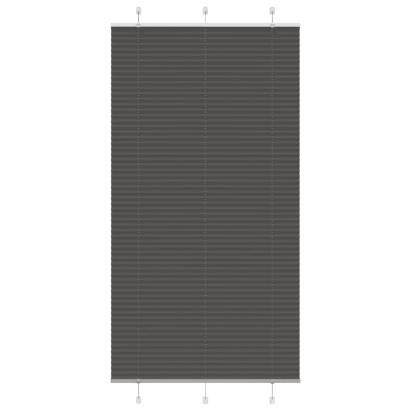 Jaluzea plisată negru 110x200 cm Lățime țesătură 109,4 cm GartenMobel Dekor