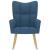 Scaun de relaxare, albastru, material textil GartenMobel Dekor