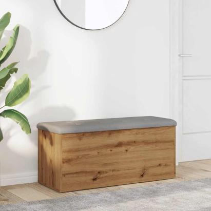 Bancă de depozitare Stejar artizanal 102x42x45cm lemn prelucrat GartenMobel Dekor