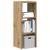 Bibliotecă Stejar Artizanal stivuibil 30x30x80cm Lemn prelucrat GartenMobel Dekor