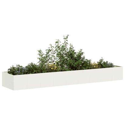 Jardinieră alb 360x80x40 cm oțel GartenMobel Dekor