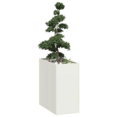 Jardinieră alb 40x80x80 cm oțel GartenMobel Dekor