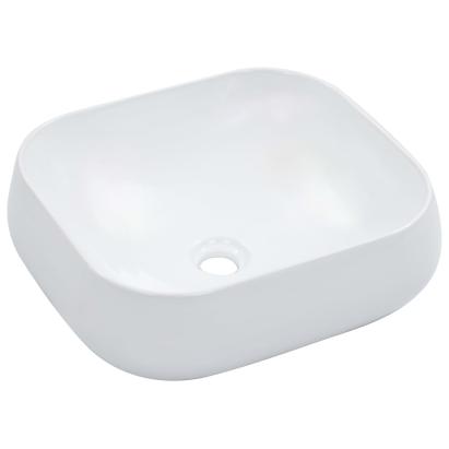 Chiuvetă de baie, alb, 44,5x39,5x14,5 cm, ceramică GartenMobel Dekor