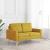 Canapea cu 2 locuri, galben, material textil GartenMobel Dekor