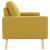 Canapea cu 2 locuri, galben, material textil GartenMobel Dekor