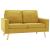 Canapea cu 2 locuri, galben, material textil GartenMobel Dekor