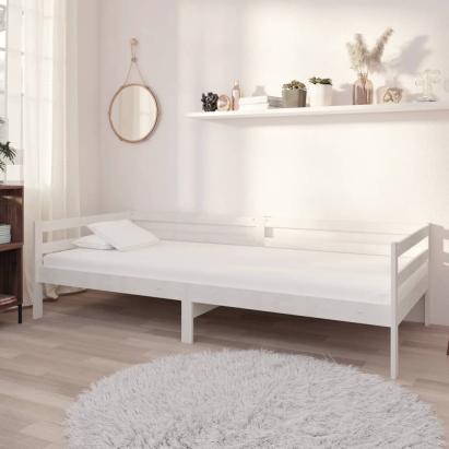 Pat de zi cu sertare, alb, 90x200 cm, lemn masiv de pin GartenMobel Dekor