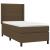 Pat box spring cu saltea, maro închis, 90x190 cm, textil GartenMobel Dekor