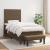 Pat box spring cu saltea, maro închis, 90x190 cm, textil GartenMobel Dekor