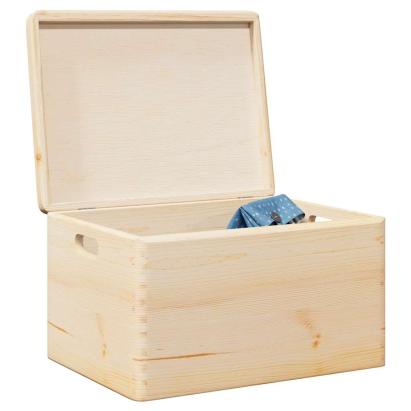 Cutie din lemn cu capac 40x30x23 cm din lemn masiv de pin GartenMobel Dekor