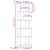 Bibliotecă/Separator cameră, alb, 51x25x163,5 cm lemn masiv pin GartenMobel Dekor