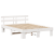 Cadru de pat cu tablie Alb 140x200 cm Lemn masiv de pin GartenMobel Dekor