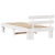 Cadru de pat cu spătar alb 75x190 cm din lemn masiv de pin GartenMobel Dekor