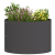 Ghiveci metalic negru Negru Metal 30 x 30 x 20 cm GartenMobel Dekor