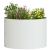 Ghivece Alb Ceramice Alb Ceramică Diametru de 30 cm GartenMobel Dekor