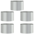 Set de Ghivece Metalice Gri Galvanizat Metal galvanizat Mediu GartenMobel Dekor