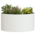 Ghivece Metalice Albe Alb Metal 40 cm diametru Ghivece din Metal GartenMobel Dekor