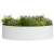 Set de Ghivece Alb Alb Metal Mare Ghiveci Cilindric Modern GartenMobel Dekor