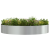 Ghiveci metalic argintiu Galvanizat argintiu Metal galvanizat Mare GartenMobel Dekor