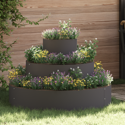 Ghiveci metalic Oțel/negru Oțel Mare Modular Ghiveci metalic GartenMobel Dekor