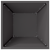 Ghiveci Metalic Negru Metal 35 x 35 x 15 cm Rezistent Pătrat GartenMobel Dekor