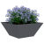 Ghiveci din Plastic Antracit Plastic 35 x 35 x 15 cm Durabil GartenMobel Dekor