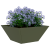Ghiveci Metalic Verde Olive Metal Mediu Inserții Decorative GartenMobel Dekor