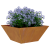 Ghiveci Metalic Oțel Rezistent la Vreme 35 x 35 x 15 cm Durabil GartenMobel Dekor